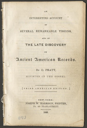 Cover for An interesting account of several remarkable visions, and of the late discovery of ancient American records