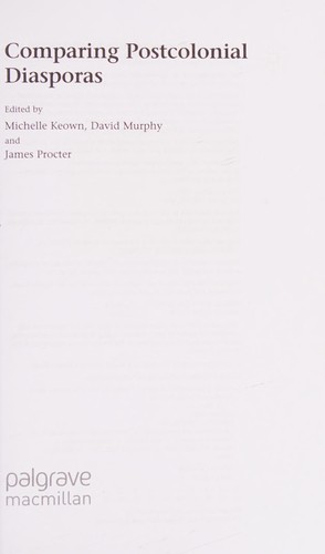 Cover for Comparing postcolonial diasporas