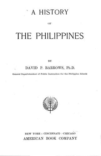 Cover for A history of the Philippines