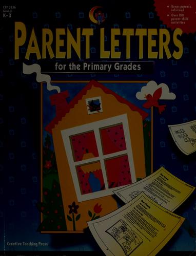 Cover for Parent letters for the primary grades