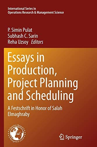 Cover for Essays in Production, Project Planning and Scheduling