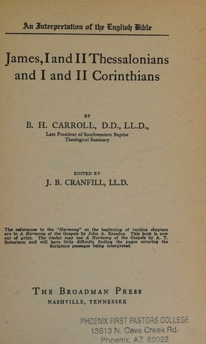 Cover for James, I and II Thessalonians and I and II Corinthians