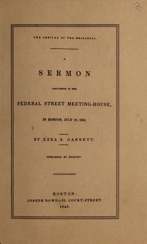 Cover for The arrival of the Britannia