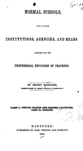 Cover for Normal schools