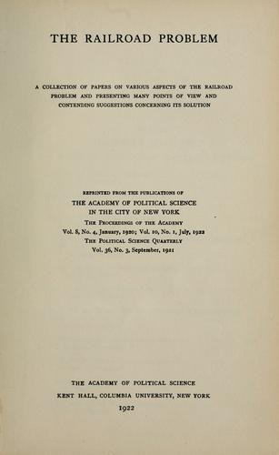 Cover for The railroad problem