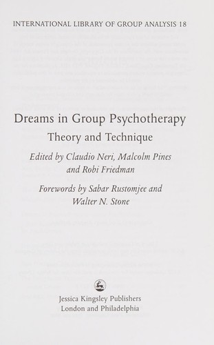 Cover for Dreams in group psychotherapy