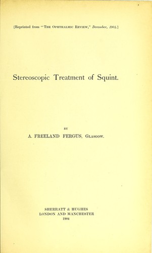 Cover for Stereoscopic treatment of squint