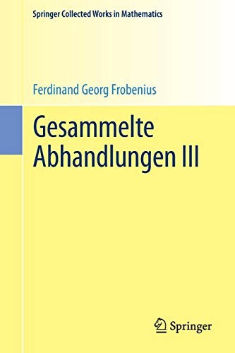 Cover for Gesammelte Abhandlungen III