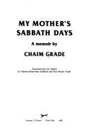 Cover for My mother's Sabbath days