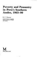 Cover for Poverty and peasantry in Peru's Southern Andes, 1963-90