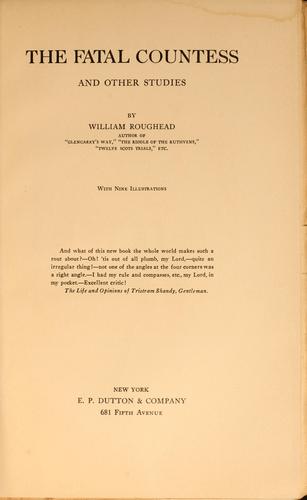 Cover for The fatal countess and other studies