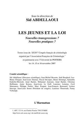 Cover for Les jeunes et la loi