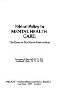 Cover for Ethical policy in mental health care