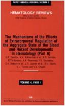 Cover for Mechanisms of the Effects of Extracorporeal Regulation of the Aggregate State of the Blood and Recent Developments in Hematology, Part A