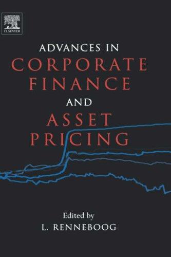 Cover for Advances in Corporate Finance and Asset Pricing