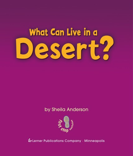 Cover for What can live in a desert?