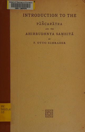 Cover for Introduction to the Pāñcarātra and the Ahirbudhnya saṃhitā