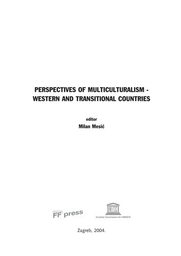 Cover for Perspectives of multiculturalism