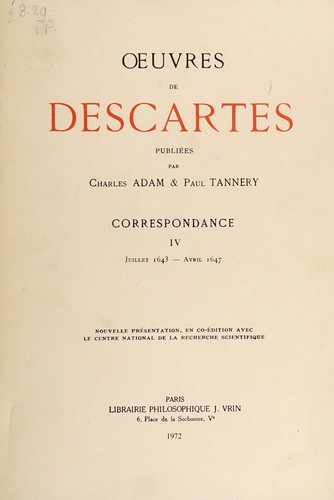 Cover for Œuvres de Descartes.