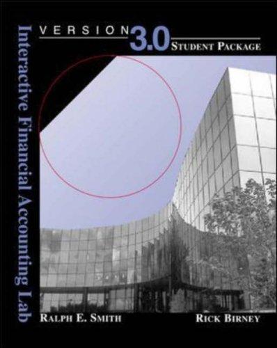 Cover for Interactive Financial Accounting Lab Student CD ROM with student manual, Version 3.0 package