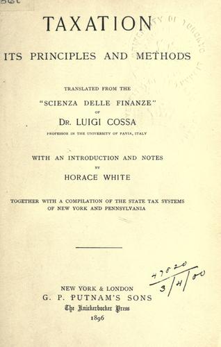 Cover for Taxation