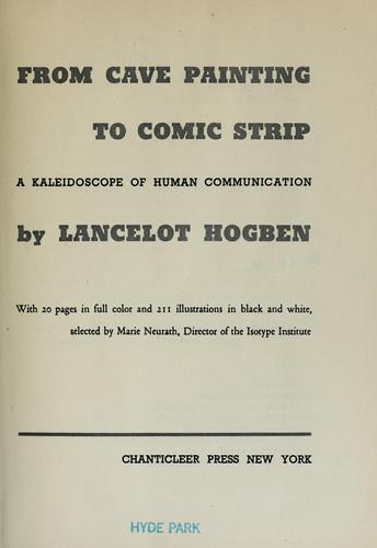 Cover for From cave painting to comic strip