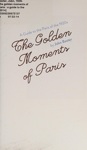 Cover for The golden moments of Paris