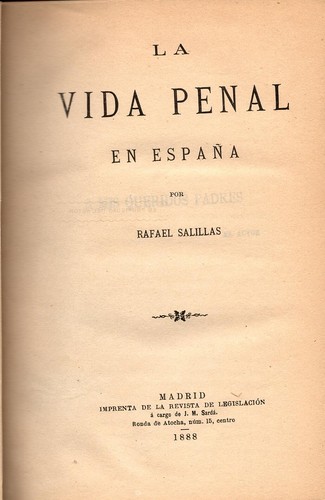 Cover for La vida penal en España