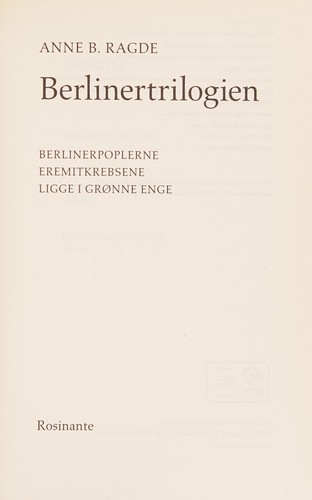Cover for Berlinertrilogien