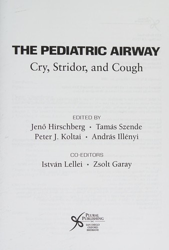 Cover for Cry, Stridor And Cough