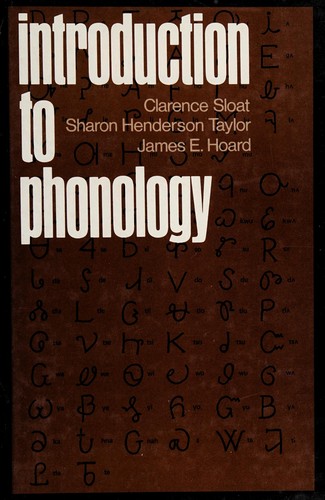 Cover for Introduction to phonology