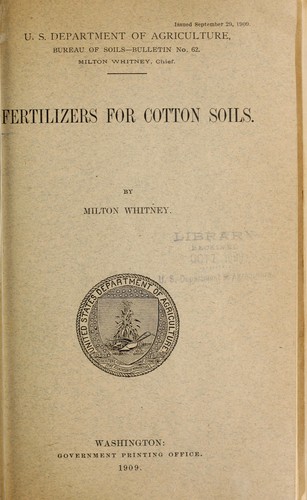 Cover for Fertilizers for cotton soils.