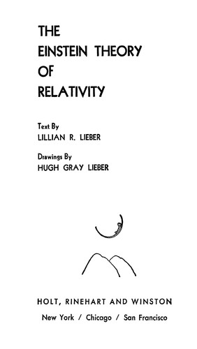 Cover for The Einstein theory of relativity