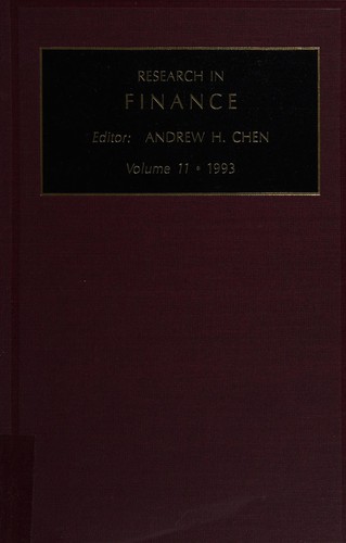 Cover for Research in Finance