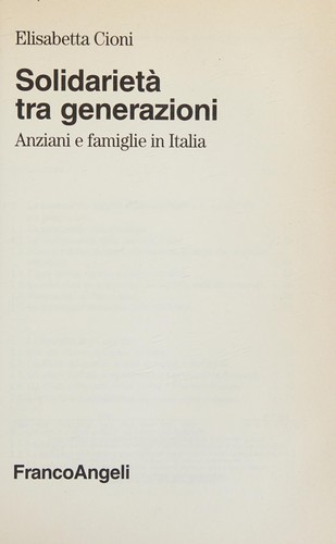 Cover for Solidarietà tra generazioni
