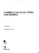 Cover for Lambda-Calculus, Types and Models