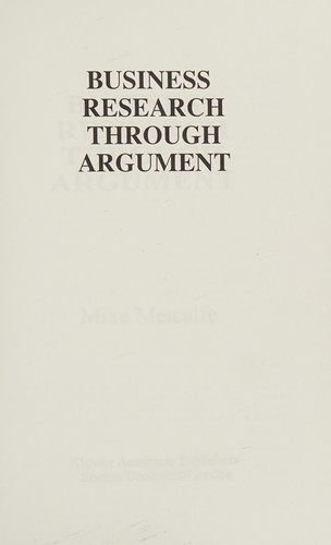 Cover for Business research through argument