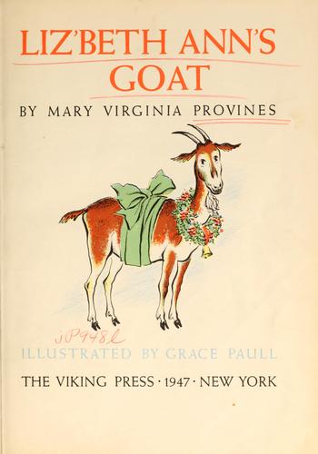 Cover for Liz'beth Ann's goat