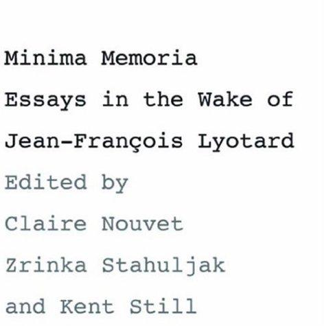 Cover for Minima Memoria