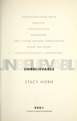 Cover for Unbelievable