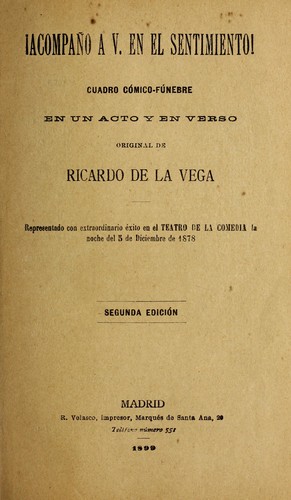 Cover for !Acompan o a V. en el sentimiento!