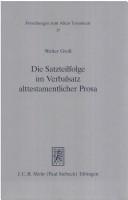 Cover for Die Satzteilfolge im Verbalsatz alttestamentlicher Prosa