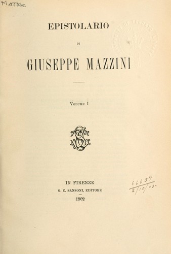Cover for Epistolario