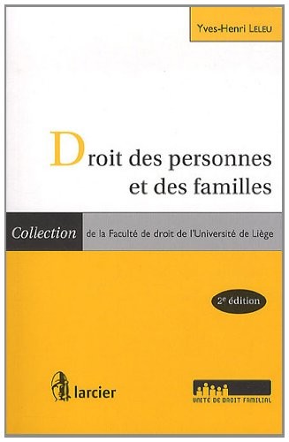 Cover for Droit des personnes et des familles