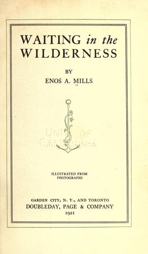 Cover for Waiting in the wilderness