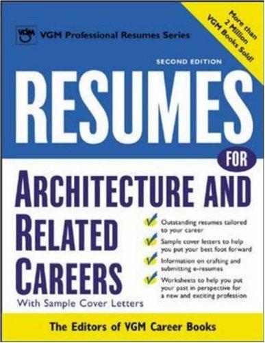 Cover for Resumes for Architecture and Related Careers (Professional Resumes Series)