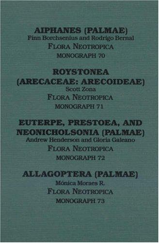 Cover for Aiphanes (Flora Neotropica Monograph No. 70) Roystonea (FN No. 71) Euterpe, Prestoea, and Neonicholsonia (FN No. 72) Allagoptera (FN No. 73)
