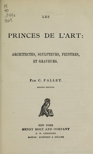 Cover for Les princes de l'art
