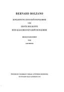 Cover for Einleitung zur Grössenlehre und erste Begriffe der allgemeinen Grössenlehre