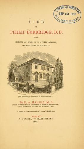 Cover for Life of Philip Doddridge, D.D.